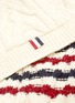 Detail View - Click To Enlarge - THOM BROWNE  - 'Aran' patch pocket stripe cable knit scarf