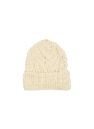 Figure View - Click To Enlarge - THOM BROWNE  - 'Aran' cable knit beanie