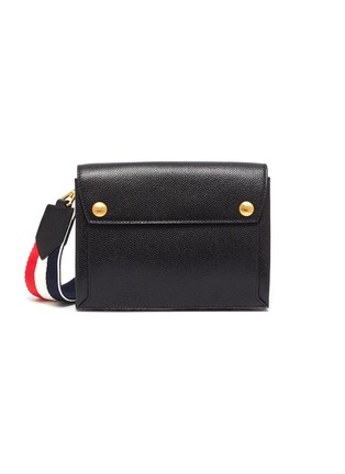Main View - Click To Enlarge - THOM BROWNE  - Stripe shoulder strap mail envelope leather pouch