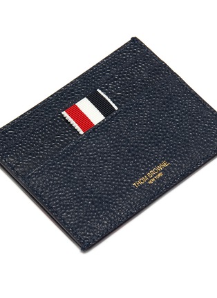 Detail View - Click To Enlarge - THOM BROWNE  - Airmail print pebble grain leather cardholder