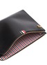 Detail View - Click To Enlarge - THOM BROWNE  - Large pebble grain leather crossbody folio pouch