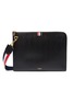 Main View - Click To Enlarge - THOM BROWNE  - Large pebble grain leather crossbody folio pouch