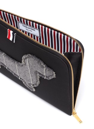 Detail View - Click To Enlarge - THOM BROWNE  - Hector patch medium folio pouch