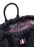 Detail View - Click To Enlarge - THOM BROWNE  - Leather handle drawstring bag