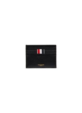Main View - Click To Enlarge - THOM BROWNE  - Colourblock edge pebble grain leather cardholder
