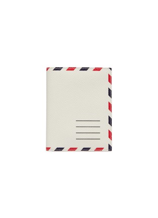 Main View - Click To Enlarge - THOM BROWNE  - Airmail print pebble grain leather passport holder