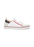 Main View - Click To Enlarge - THOM BROWNE  - Contrast stripe leather tennis sneakers