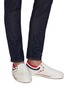 Figure View - Click To Enlarge - THOM BROWNE  - Airmail trim leather skate slip-ons