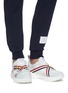 Figure View - Click To Enlarge - THOM BROWNE  - Chunky outsole stripe buckle strap leather sneakers