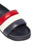 Detail View - Click To Enlarge - THOM BROWNE  - Tricolour stripe quilted pool slides