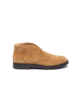 Main View - Click To Enlarge - TOD’S - 'Gomma' suede kids chukka boots