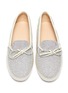 Figure View - Click To Enlarge - TOD’S - 'Gommini' tie patent leather glitter kids loafers