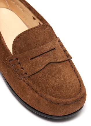 Detail View - Click To Enlarge - TOD’S - 'Benson City Gommino' suede kids loafers