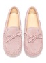 Figure View - Click To Enlarge - TOD’S - 'Gommini' tie suede toddler driving shoes