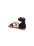 Detail View - Click To Enlarge - CHLOÉ - Stud scalloped ankle strap suede toddler sandals