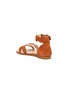 Detail View - Click To Enlarge - CHLOÉ - Stud scalloped ankle strap suede toddler sandals