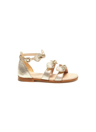Main View - Click To Enlarge - CHLOÉ - Bow ankle strap leather toddler sandals