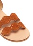 Detail View - Click To Enlarge - CHLOÉ - Stud scalloped ankle strap suede kids sandals