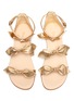 Figure View - Click To Enlarge - CHLOÉ - Bow ankle strap leather kids sandals