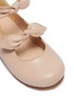 Detail View - Click To Enlarge - CHLOÉ - Ankle strap bow leather toddler flats