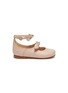 Main View - Click To Enlarge - CHLOÉ - Ankle strap bow leather toddler flats