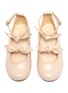 Figure View - Click To Enlarge - CHLOÉ - Ankle strap bow leather toddler flats