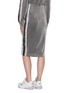 Back View - Click To Enlarge - NO KA’OI - 'Brazen' stripe outseam metallic pencil skirt