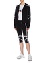 Figure View - Click To Enlarge - NO KA’OI - 'Fearless' contrast stripe panel performance cropped leggings