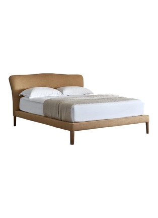 Main View - Click To Enlarge - PINCH - Moreau king bed – sahco gold-tone linen