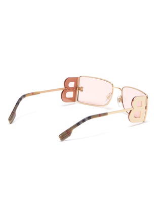 Figure View - Click To Enlarge - BURBERRY - Metal B spoiler rectangular frame sunglasses
