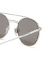 Detail View - Click To Enlarge - BURBERRY - Double bridge mirror metal round sunglasses