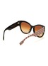 Figure View - Click To Enlarge - BURBERRY - Monogram print acetate oversized butterfly sunglasses