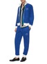 Figure View - Click To Enlarge - CASABLANCA - Contrast cuff logo embroidered terry cotton track pants