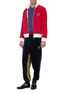 Figure View - Click To Enlarge - CASABLANCA - Contrast hem logo embroidered terry cotton track jacket