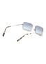 Figure View - Click To Enlarge - MIU MIU - Strass rim metal rectangular frame sunglasses