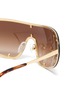 Detail View - Click To Enlarge - PRADA - Single lens metal sunglasses