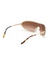 Figure View - Click To Enlarge - PRADA - Single lens metal sunglasses