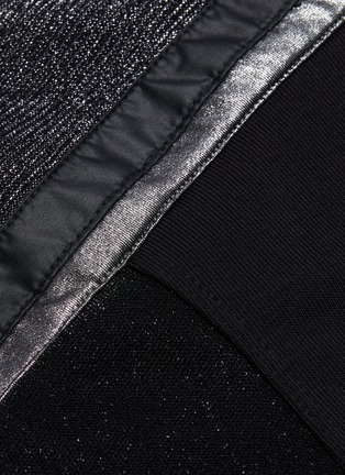  - NO KA’OI - 'Blackout' metallic stripe sleeve cropped hoodie