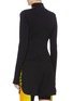 Back View - Click To Enlarge - NO KA’OI - 'Powerhouse' stripe colourblock yoke half-zip performance bodysuit