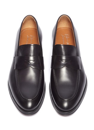 Detail View - Click To Enlarge - ANTONIO MAURIZI - Leather penny loafers