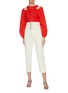 Figure View - Click To Enlarge - MAYA LI - Double belted cropped suiting pants