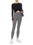 Figure View - Click To Enlarge - BEYOND YOGA - 'Crossroads' knot front cropped long sleeve top