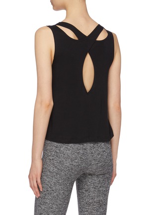 Back View - Click To Enlarge - BEYOND YOGA - 'Over Under Relaxed' cross keyhole back tank top