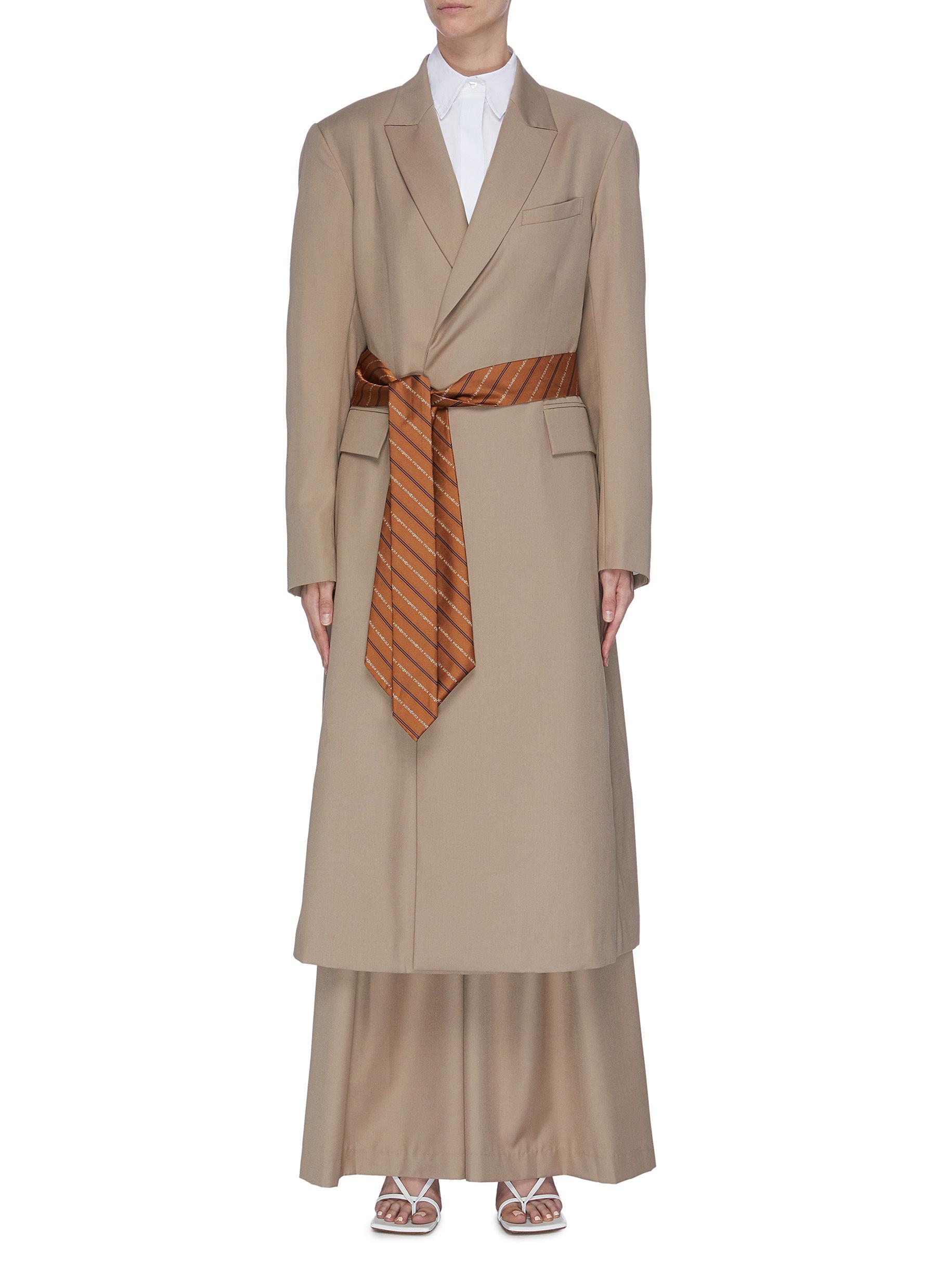 Belted coat dress by Kimhekim Coshio Online Shop