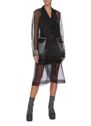 Figure View - Click To Enlarge - KIMHĒKIM - 'Guifei' sheer double-breasted organza jacket