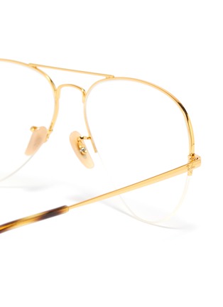 Detail View - Click To Enlarge - RAY-BAN - 'Aviator Gaze' metal optical glasses
