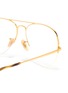 Detail View - Click To Enlarge - RAY-BAN - 'Aviator Gaze' metal optical glasses