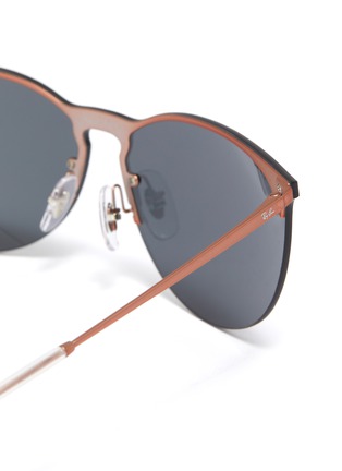 Detail View - Click To Enlarge - RAY-BAN - 'RB3652' rimless metal angular frame sunglasses