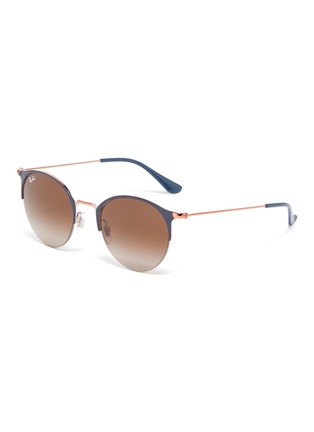 Main View - Click To Enlarge - RAY-BAN - 'RB3578' metal round sunglasses