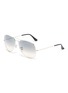 Main View - Click To Enlarge - RAY-BAN - 'Aviator Gradient' mirror metal round sunglasses